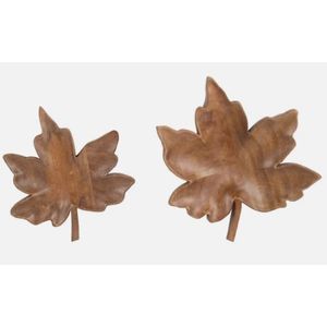Sk - Wood Marple Leaf Plate