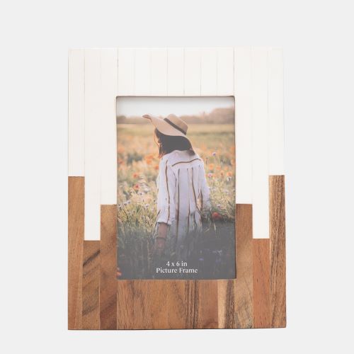 Sk - Resin 4x6 Toned Frame , Natural/White